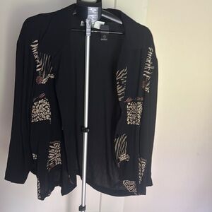 Fashion Bug Black and Gray Cardigan